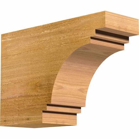 Ekena Millwork Pescadero Rough Sawn Rafter Tail, Western Red Cedar, 4"W x 8"H x 12"L RFT04X08X12PEC00RWR